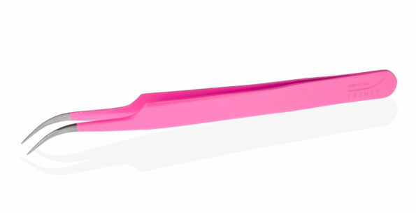 Pęseta do rzęs Colors Pink – Curve